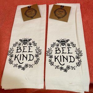 Benson Home Collection "Bee Kind" Kitchen Towels - Set of 2